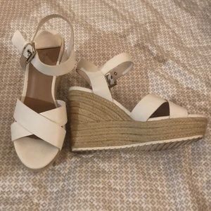 White Summer Wedges